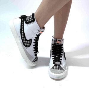 Nike Blazer Customized Quadretti Bianco e Neri