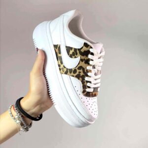 Nike Court Vision Low Platform Custom Con Tessuto Macchie