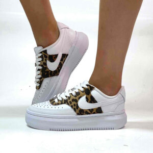 Nike Court Vision Low Platform Custom Con Tessuto Macchie