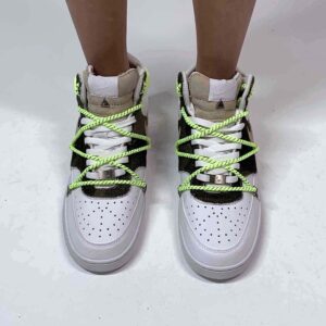 Nike Court Vision Mid Custom Swoosh Scamosciato e Inserti Fluo e Camouflage