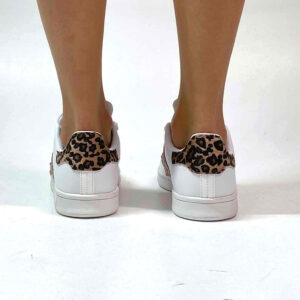Adidas Stan Smith Personalizzate Rosa e Maculato con Borchie a Strass e Argento