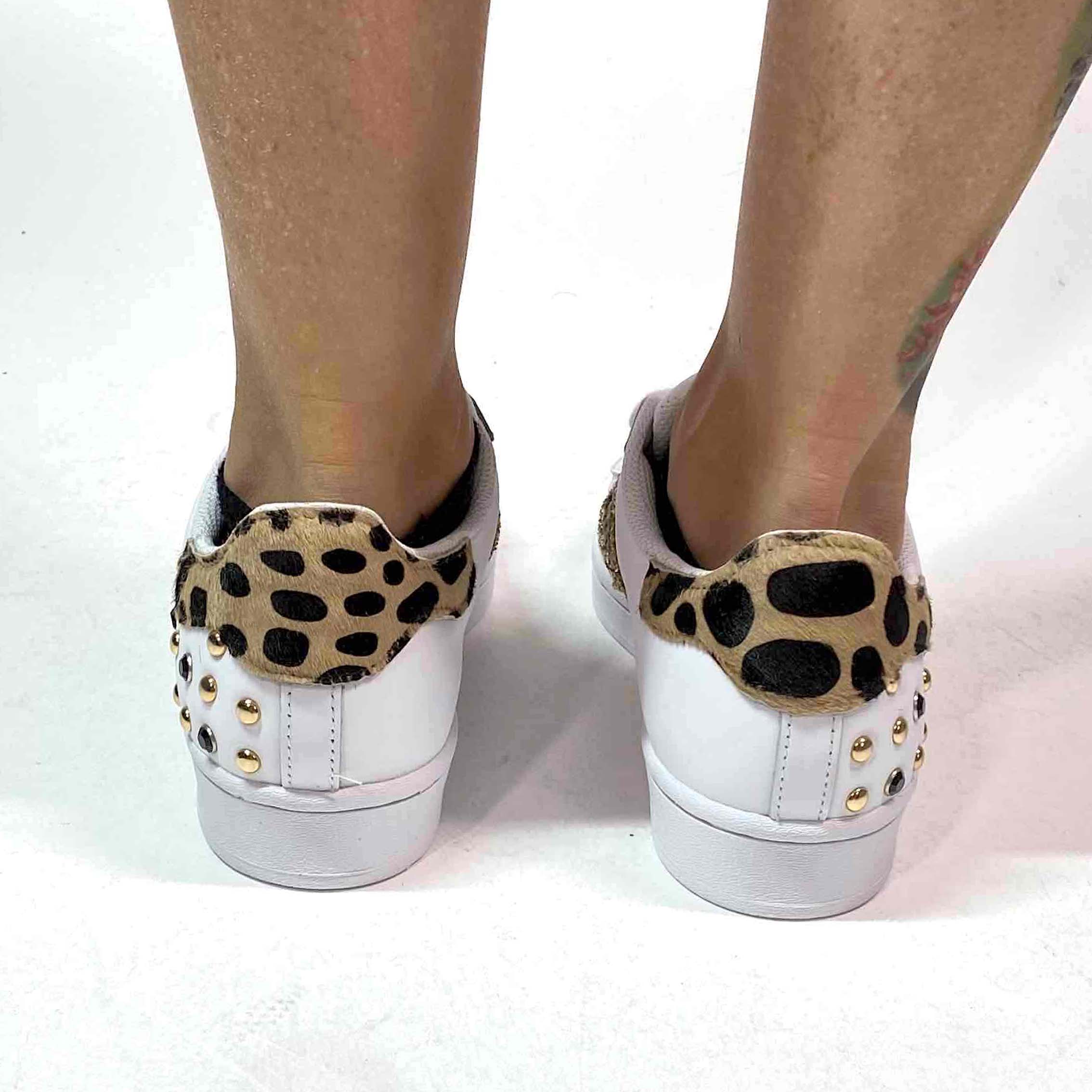 Adidas Superstar Personalizzate Borchie, Cavallino Maculato e Glitter Oro