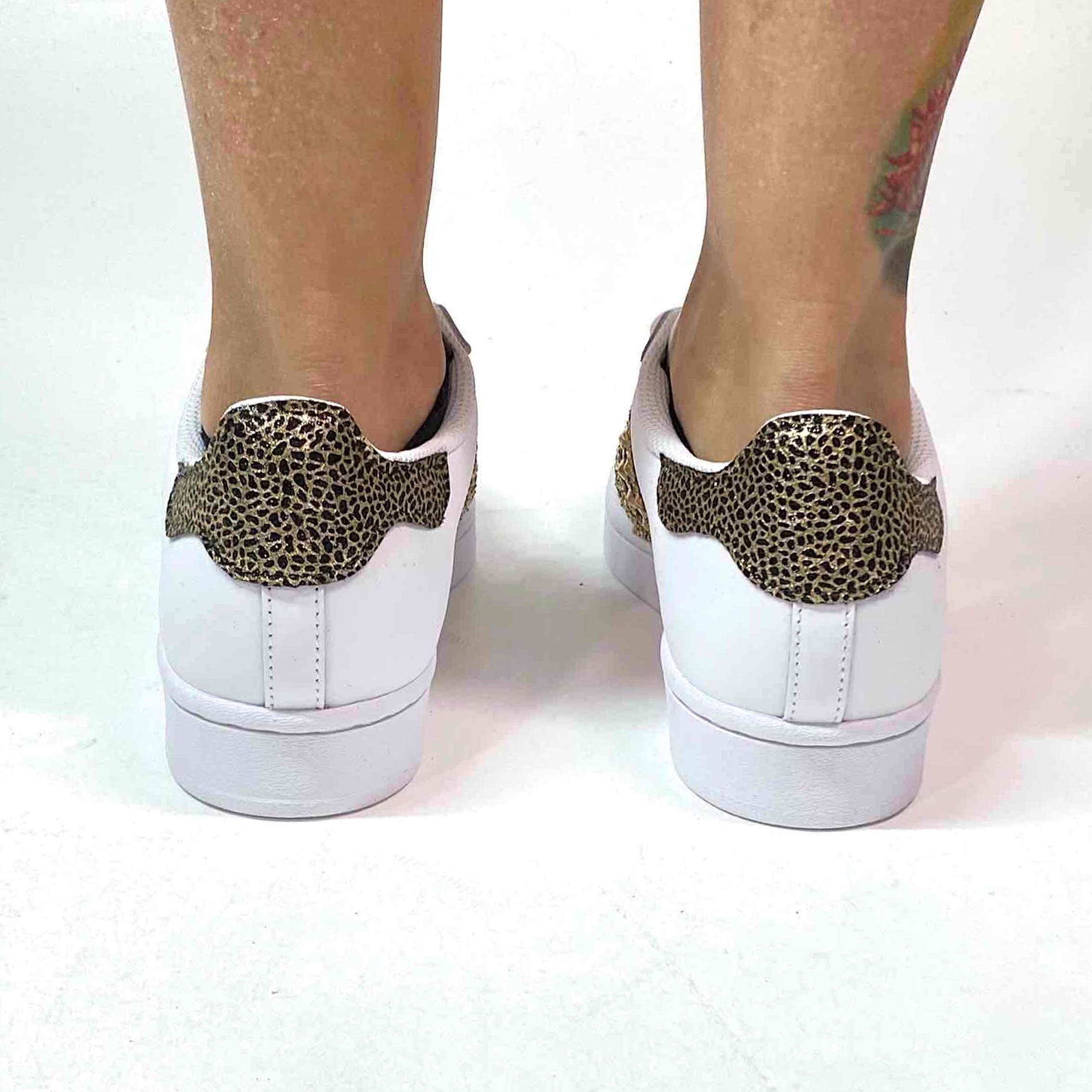 Adidas Superstar Personalizzate Glitter, Inserti Maculato e Borchie Oro