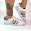 Adidas Superstar Personalizzate Glitter, Inserti Maculato e Borchie Oro