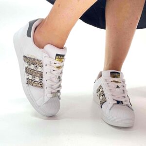 Adidas Superstar Personalizzate Squamato, Borchie e Perle