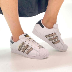Adidas Superstar Personalizzate Squamato, Borchie e Perle