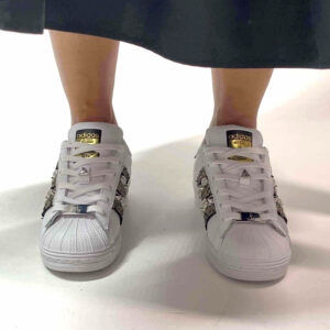 Adidas Superstar Personalizzate Squamato, Borchie e Perle