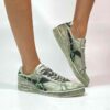 Diadora Delavé Verde Militare Logo Camouflage e Borchie Satinate