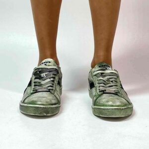 Diadora Delavé Verde Militare Logo Camouflage e Borchie Satinate