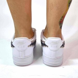 Nike Air Force One Custom Glitter Antracite e Borchie