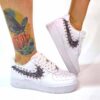 Nike Air Force One Custom Glitter Antracite e Borchie