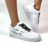 Nike Air Force One Custom Swoosh Con Graffio e Lacci Neri