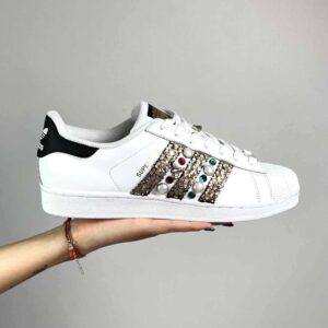 Adidas Superstar Personalizzate Borchie, Pietre & Perle – Ape