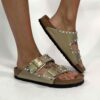 Birkenstock Arizona Personalizzate Base Oro Perle e Strass