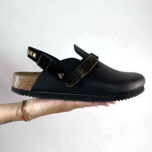 Birkenstock Kay SL Personalizzate Cinturino Verde e Borchie Quadrate
