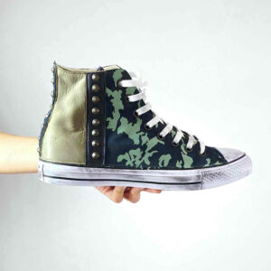 Converse All Star Personalizzate Camouflage e Borchie