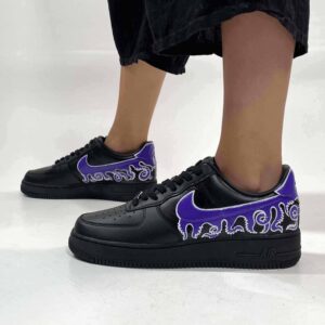 Nike Air Force One Custom Black Octopus