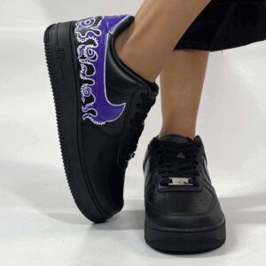 Nike Air Force One Custom Black Octopus