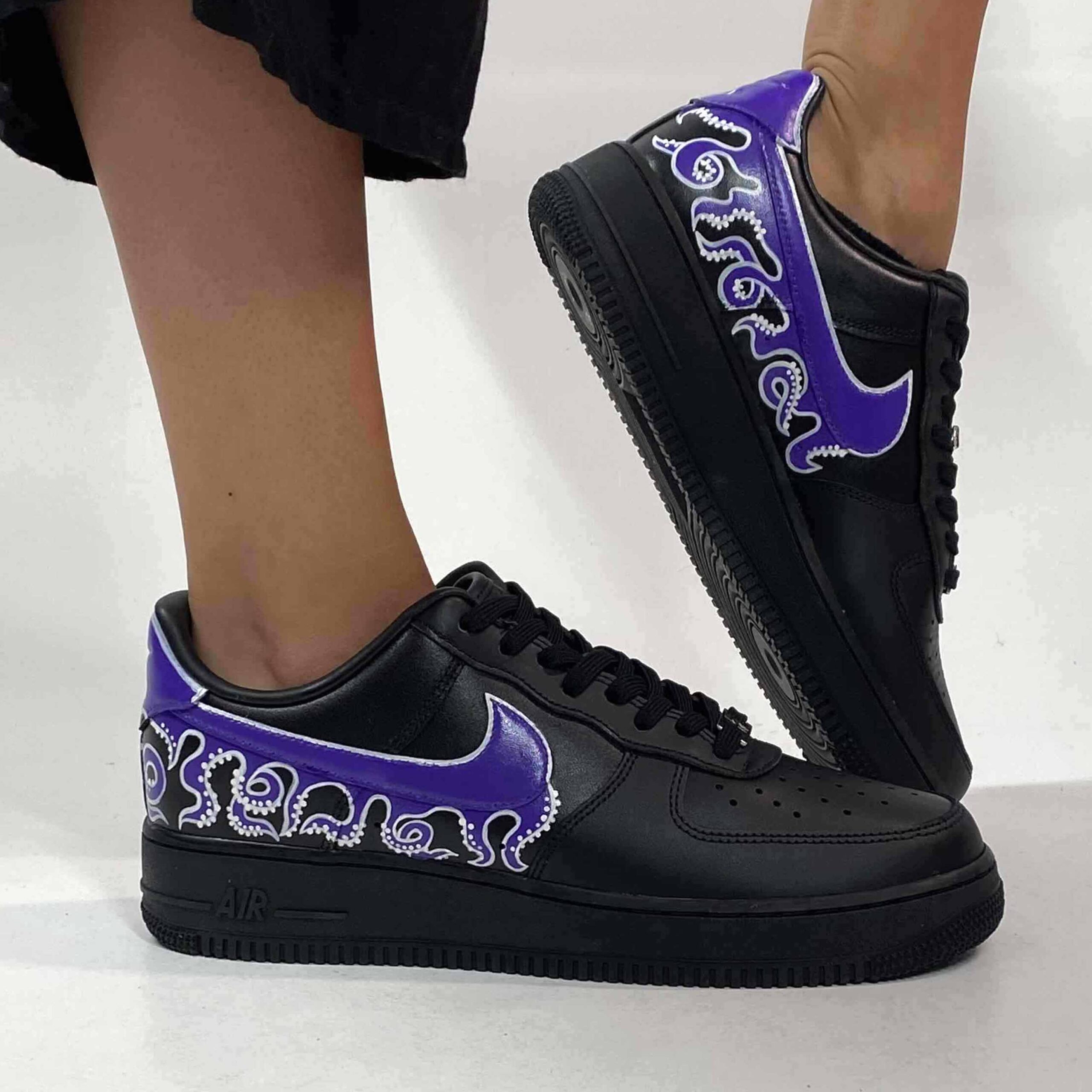 Air force ones in black shop