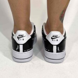 Nike Air Force One Custom Cartoon Dipinte A Mano Total Black