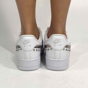 Nike Air Force One Custom Doppio Baffo Squamato e Borchie