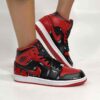 Nike Jordan 1 Custom Cartoon Dipinta A Mano Rosso e Nero – Vol. 2