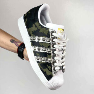 Adidas Superstar Personalizzate Camouflage Nero