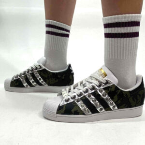 Adidas Superstar Personalizzate Camouflage Nero
