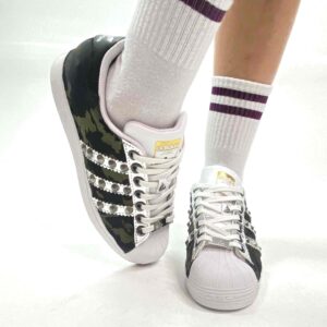 Adidas Superstar Personalizzate Camouflage Nero