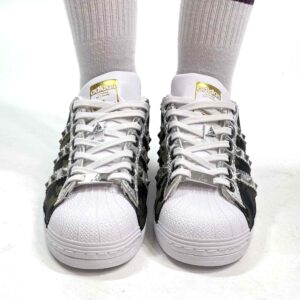 Adidas Superstar Personalizzate Camouflage Nero