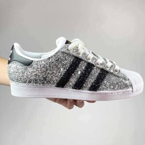 Adidas Superstar Personalizzate Glitter Silver Stream