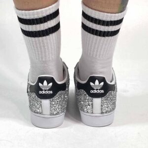 Adidas Superstar Personalizzate Glitter Silver Stream