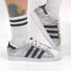 Adidas Superstar Personalizzate Glitter Silver Stream