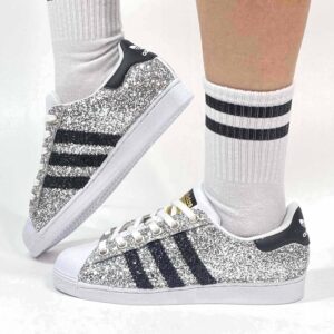 Adidas Superstar Personalizzate Glitter Silver Stream