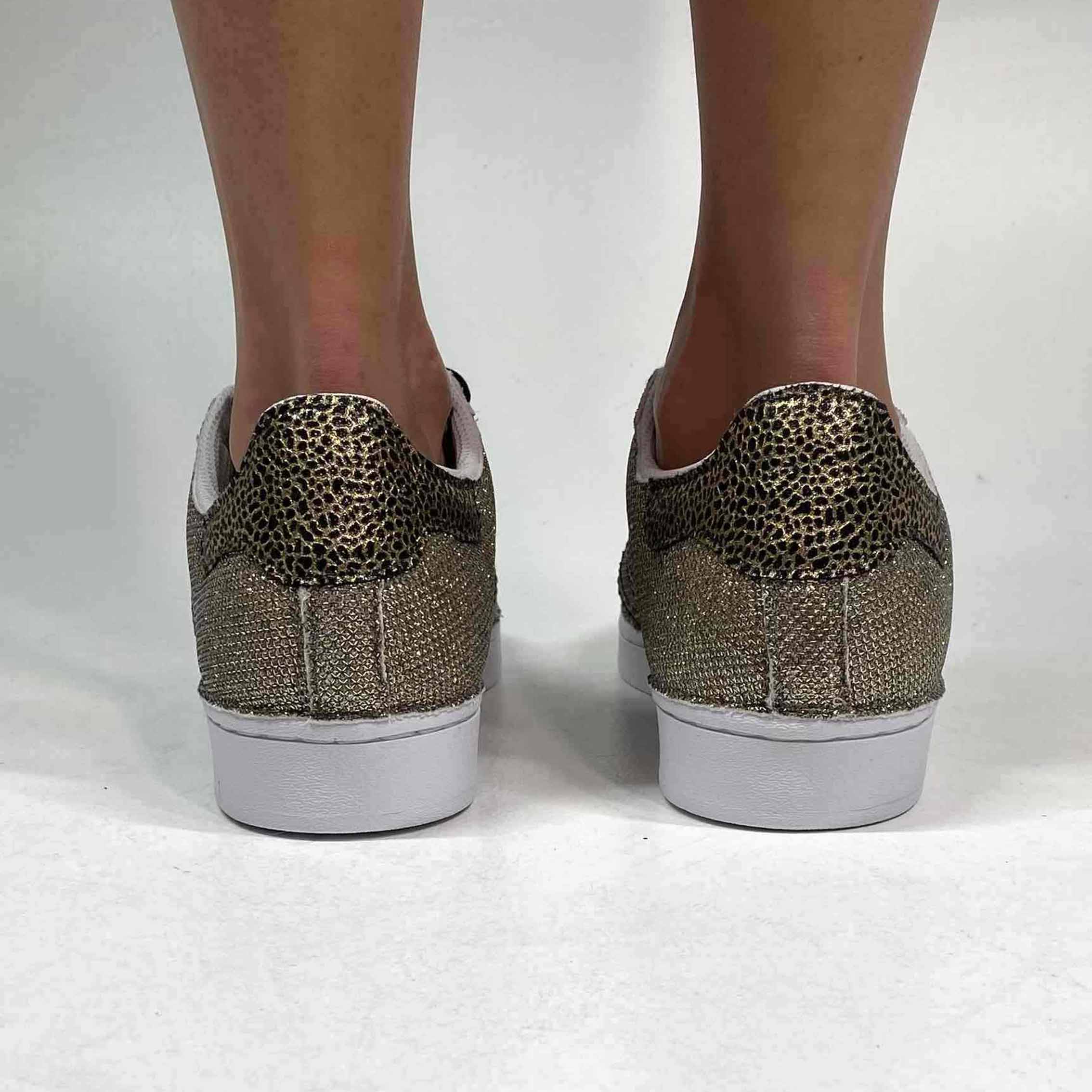 Adidas Superstar Personalizzate Lurex Oro e Lucertola Bronzo Luxury