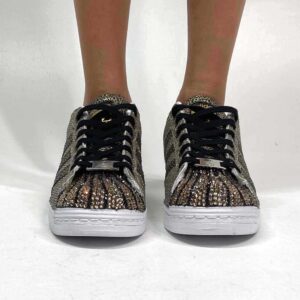 Adidas Superstar Personalizzate Lurex Oro e Lucertola Bronzo Luxury