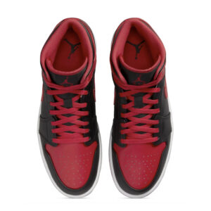 Air Jordan 1 Mid Black Fire Red - White