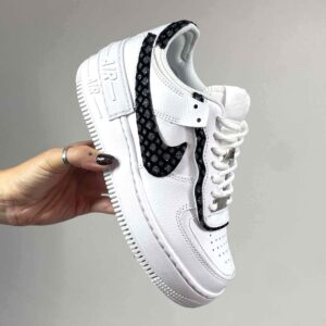 Nike Air Force 1 Shadow Custom Swoosh e Dettagli Glitter Retato