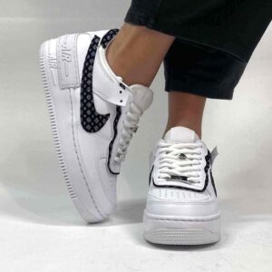 Nike Air Force 1 Shadow Custom Swoosh e Dettagli Glitter Retato