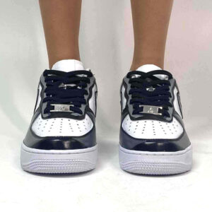 Nike Air Force One Custom Cartoon 2D Dipinte A Mano Nero e Grigio