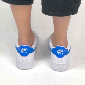 Nike Air Force One Custom Swoosh Turchese e Dettagli Dipinti A Mano