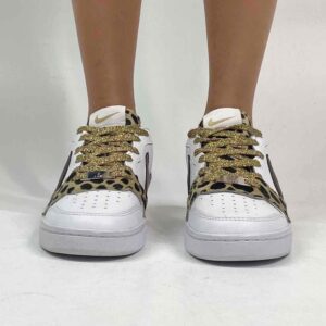 Nike Court Vision Low Custom Leo e Swoosh Cioccolato
