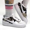 Nike Air Force 1 Shadow Custom Trama Leo, Glitter e Carta Cioccolatino Oro