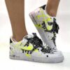 Nike Air Force One Custom Bandana Nera e Sporcatura Nera e Giallo Fluo