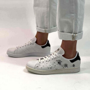 Adidas Stan Smith Personalizzate Dipinte A Mano Fiori