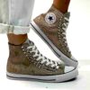 Converse All Star Personalizzate Squamato, Borchie e Occhielli Argento