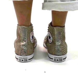 Converse All Star Personalizzate Squamato, Borchie e Occhielli Argento
