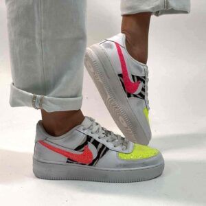 Nike Air Force One Custom Doppio Fluo