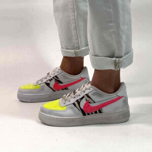 Nike Air Force One Custom Doppio Fluo