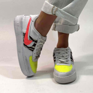 Nike Air Force One Custom Doppio Fluo